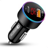 ChargeMore Dubbele USB Autolader Zwart – 3.0 laadvermogen – USB A & USB C – Snellader – Car Fast Charger – Sigaretten Aansteker Lader