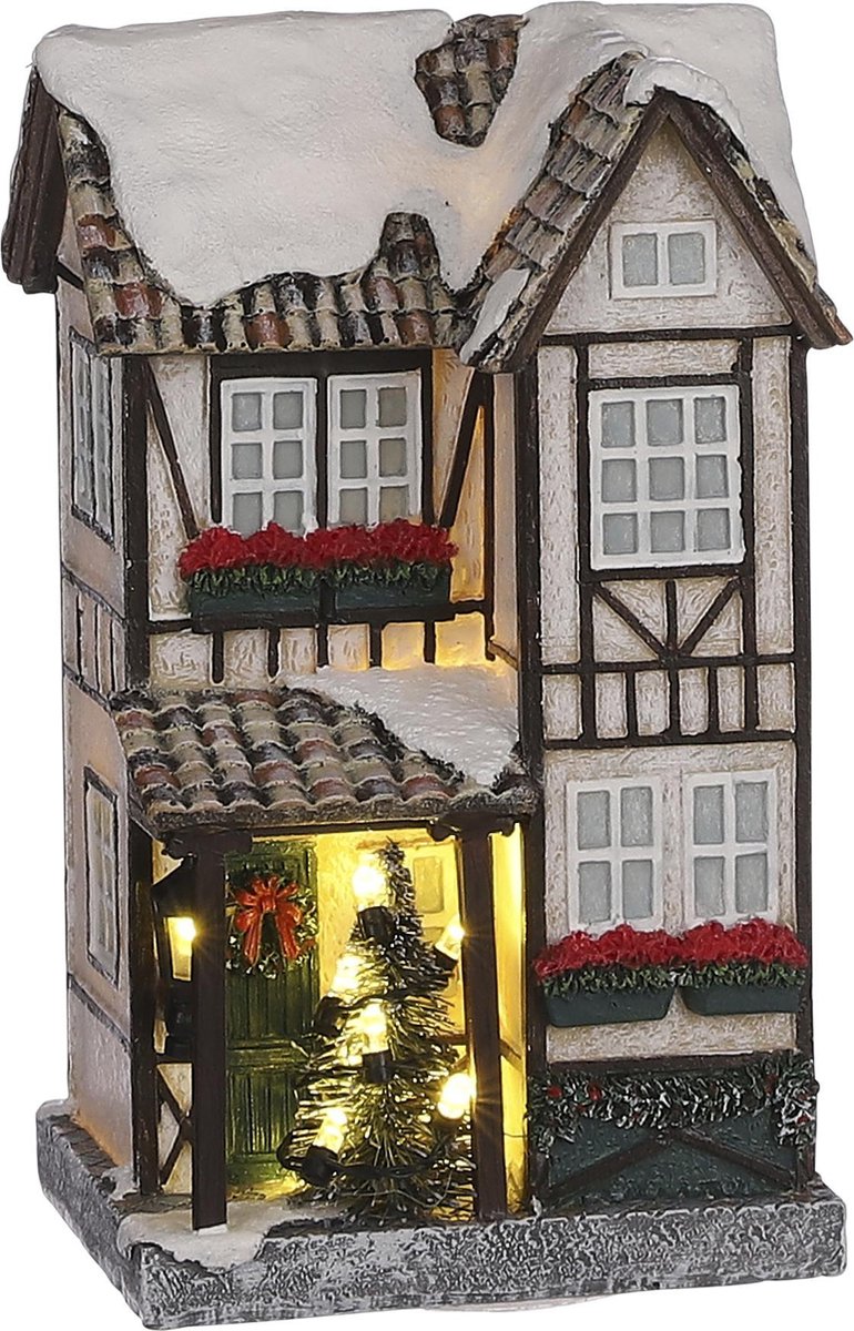 Luville Kerstdorp Miniatuur Duits Huis L9 X B8 X H15 5 Cm