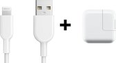 PowerPlug USB Power Adapter Stekker Oplaadblok Oplader Oplaadblokje Snellader Apple iPad / iPhone Oplaadkabel Snoer Kabel Laadkabel