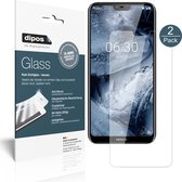 dipos I 2x Pantserfolie helder compatibel met Nokia X6 2018 TA1099 Beschermfolie 9H screen-protector