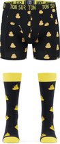 Ton Sur Ton - Kwaak - Matchende sokken en onderbroeken! - M/41-46 - Perfect Cadeau voor Mannen