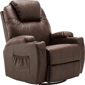 Bobby's Elektrische Massagestoel - Massagestoel - Relax stoel - Chill stoel - Bruin - Tv stoel - Sta Op Functie - Warmtefunctie - Lig en trilfunctie - 100 x 92 x 109 cm cm