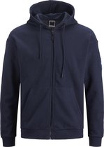 Jack & Jones PLUS Sweat Zip Hoodie Navy (Maat: 3XL)