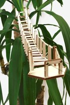 Touwbrug Kit | do-it-yourself bouwpakket | miniatuur touwbrug voor in jouw plant