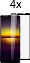 Sony Xperia 1 ii Screenprotector - Beschermglas Sony Xperia 1 ii Screen Protector Glas - Full cover - 4 stuks