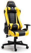 Bol.com GTRacer - Gaming stoel - Ergonomisch Bureaustoel - Verstelbaar - Racing Chair - Geel aanbieding