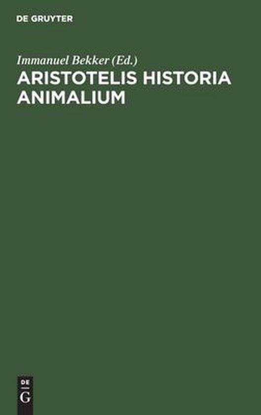 Aristotelis Historia Animalium - cover