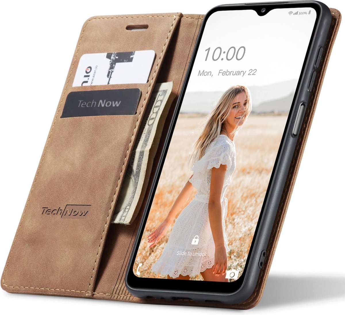 Samsung Galaxy A32 4G Hoesje Book Case Slimline Bruin