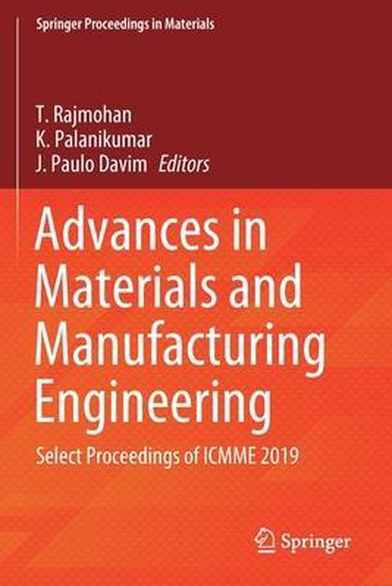 Advances in Materials and Manufacturing Engineering 9789811562693