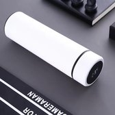 THEROB - Smart thermosfles met LED display voor de tempratuur. WIT (MET EXTRA HOGE ISOLATIE WAARDE)