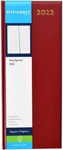 Ryam Horeca agenda 2022 Lang - Dag per 2 pagina's - Bordeaux - 13,5x33cm