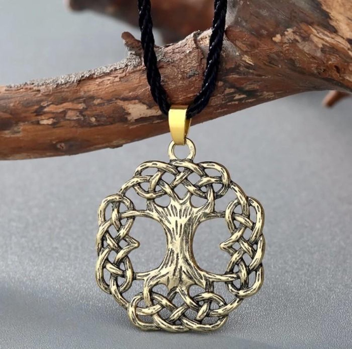 Levensboom in Knoop - carnaval - Tree of Life - Yggdrasil - Ketting - Viking - Halloween - Spiritueel - Hanger - Accessoires - Larpcenter.nl - Cadeau - Keltisch- Sieraden