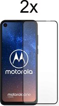 Motorola One Vision Screenprotector - Beschermglas Motorola One Vision Screen Protector Glas - Full cover - 2 stuks