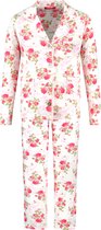 Exclusief Luxueus Kinder nachtkleding Luxe mooie zacht roze Girly Pyjama van Hanssop met verfijnde kant rand details en luxe kraag verwerking, Meisjes Pyjama, zacht roze rozen bloe
