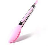 Siliconen BBQ Tang - Keuken Tang - Serveertang - 20 cm - roze