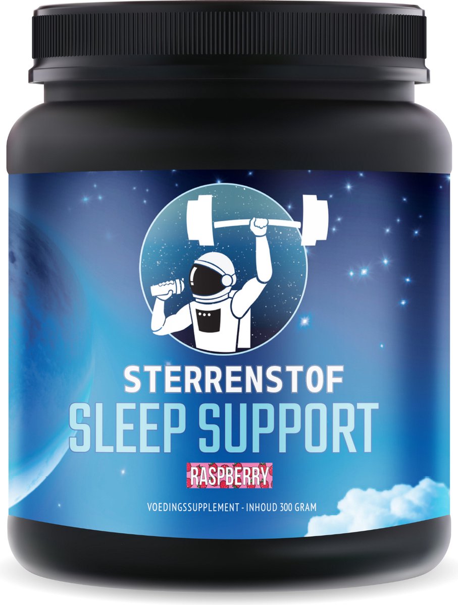 Sterrenstof Sleep Support - Bevat Melatonine, Magnesium en Valeriaan - Raspberry smaak - 30 servings - Ondersteunt de sl...