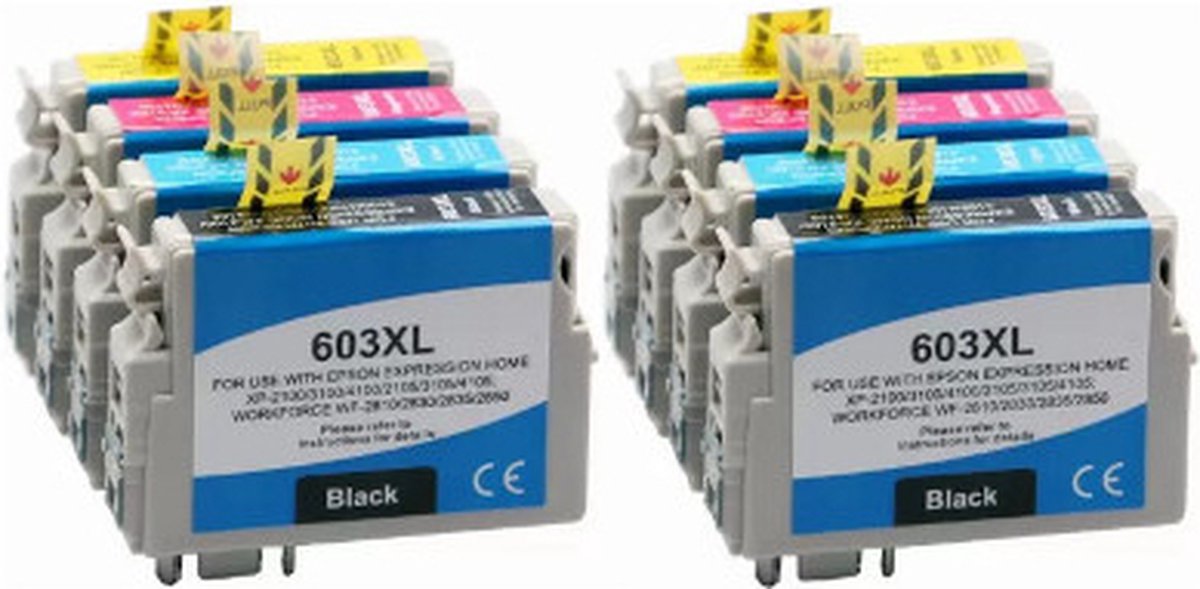 Epson 603XL inkt cartridges 8 stuks Multipack - Huismerk