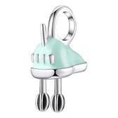 Tracelet - Zilveren bedels - Bedel mixer | Bedel bakken en koken | Voor chefs en hobby koks | 925 Sterling Zilver - Pandora compatible - Met 925 Zilver Certificaat - In Leuke Cadea