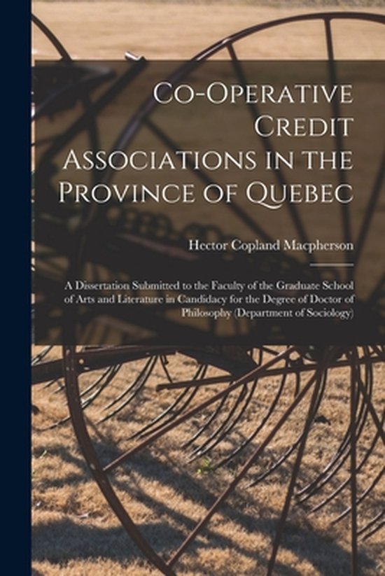 Foto: Co operative credit associations in the province of quebec microform 