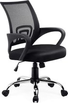 VEEHAUS - Luxe Bureaustoel Basic - Hoogte Verstelbaar - Wieltjes - Armleuning - Zwart
