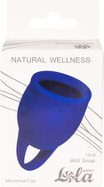 Menstruatiecup - 1 stuks (15 ML) - Medisch silicone - tot 12 uur bescherming - Maat S - Natural Wellness - Iris - Blauw