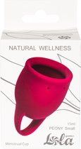 Menstruatiecup - 1 stuks (15 ML) - Medisch silicone - tot 12 uur bescherming - Maat S - Natural Wellness - Peony - Rood