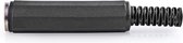 Nedis 6,35 mm Audioconnector - Recht - Female - Vernikkeld - Soldeer - Diameter kabelinvoer: 6.0 mm - Polyvinylchloride (PVC) - Zwart - Polybag - 25 Stuks