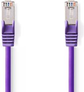 Nedis CAT5e-Kabel | SF/UTP | RJ45 Male | RJ45 Male | 2.00 m | Rond | PVC | Violet | Polybag