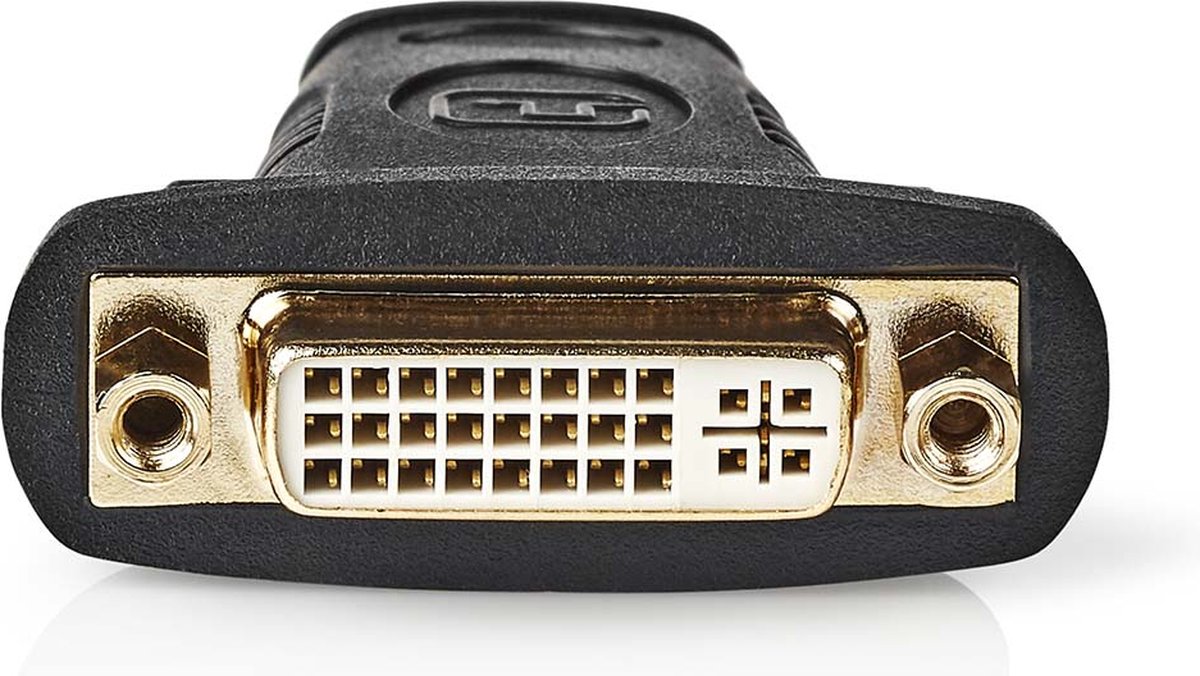 Nedis HDMI-Adapter - HDMI Connector - DVI-D 24+1-Pins Female - Verguld - Recht - ABS - Zwart - 1 Stuks - Polybag