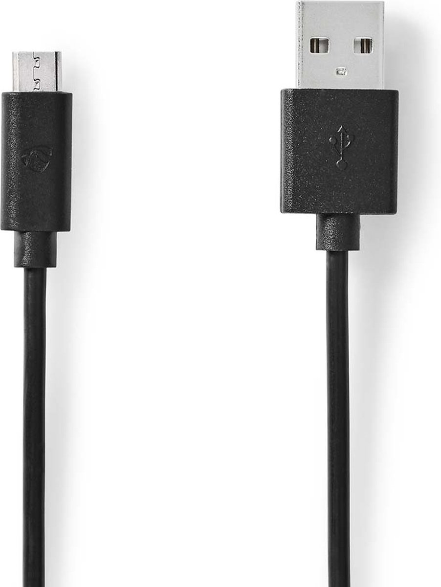USB 2.0-Kabel | A Male - Micro-B Male | 2,0 m | Zwart
