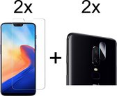 Beschermglas OnePlus 6 Screenprotector 2 stuks - OnePlus 6 Screen Protector Camera - 2 stuks