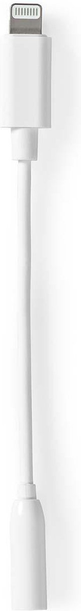 Lightning Adapter | Apple Lightning 8-Pins | 3,5 mm Female | Vernikkeld | 0.10 m | Rond | TPE | Wit