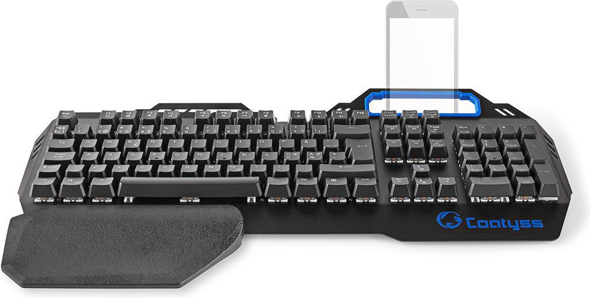 Nedis Bedraad Gaming Toetsenbord | USB | Mechanische Toetsen | RGB | Noors | Scandinavisch | Lengte stroomkabel: 1.70 m | Gaming