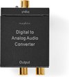 Nedis Digitale Audioconverter - 1-weg - Input: 1x Digital RCA / 1x TosLink - Output: 1x (2x RCA) / 1x 3,5 mm - eARC - Automatisch - Geïntegreerde versterker - Zwart