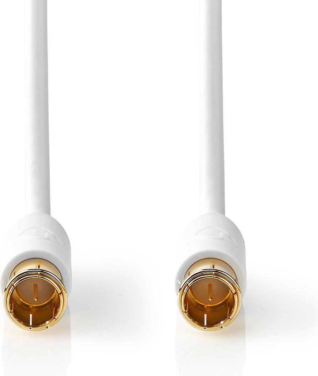 Satelliet- & Antennekabel | F Male Quick - F Male Quick | 5,0 m | Wit