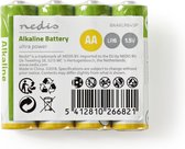 Nedis Alkaline-Batterij AA | 1.50 V | 4 Stuks | Shrink Pack