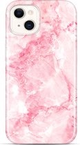 YONO iPhone 13 Hoesje Marmer - Shock Proof Case - Roze