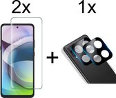 Beschermglas Motorola Moto G 5G Screenprotector 2 stuks - Motorola Moto G 5G Screen Protector Camera - 1 stuk
