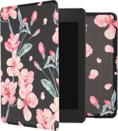 iMoshion Ereader Cover / Hoesje Geschikt voor Amazon Kindle Paperwhite 4 - iMoshion Design Slim Hard Case Bookcase - Zwart / Blossom Watercolor Black