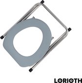 LORIOTH® Opvouwbare Toiletstoel - Inklapbare Wc Stoel - Voor Onderweg - Praktische Wc Stoel - Voor Ouderen - Blauw