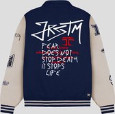 JORCUSTOM JRCSTM Varsity Jacket - Navy/Sand - Volwassenen - Maat XL