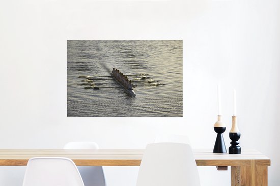 Affiche d'entraînement groupe de rameurs 90x60 cm - Tirage photo sur Poster (décoration murale salon / chambre) / Affiche de Sport