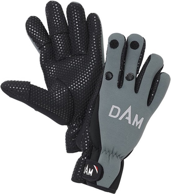 Dam Neoprene Fighter Glove - Black/Grey - Maat M - Handschoenen - Zwart