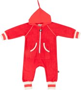 Ducksday -  Fleecepak - onesie voor kinderen - unisex - Rood - superwarm - maat 92/98 - promo
