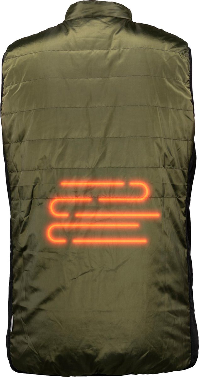 Heat Experience Men`s Heated Hunting Vest XXL - Verwarmd vest - Verwarmde kleding - Groen