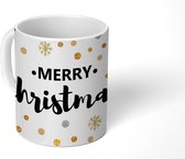 Mok - Koffiemok - Kerstmis - Kerstmok - Quotes - Merry Christmas - Goud - Spreuken - Mokken - 350 ML - Beker - Koffiemokken - Theemok