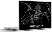 Laptop sticker - 15.6 inch - Kaart - Amstelveen - Zwart - 36x27,5cm - Laptopstickers - Laptop skin - Cover