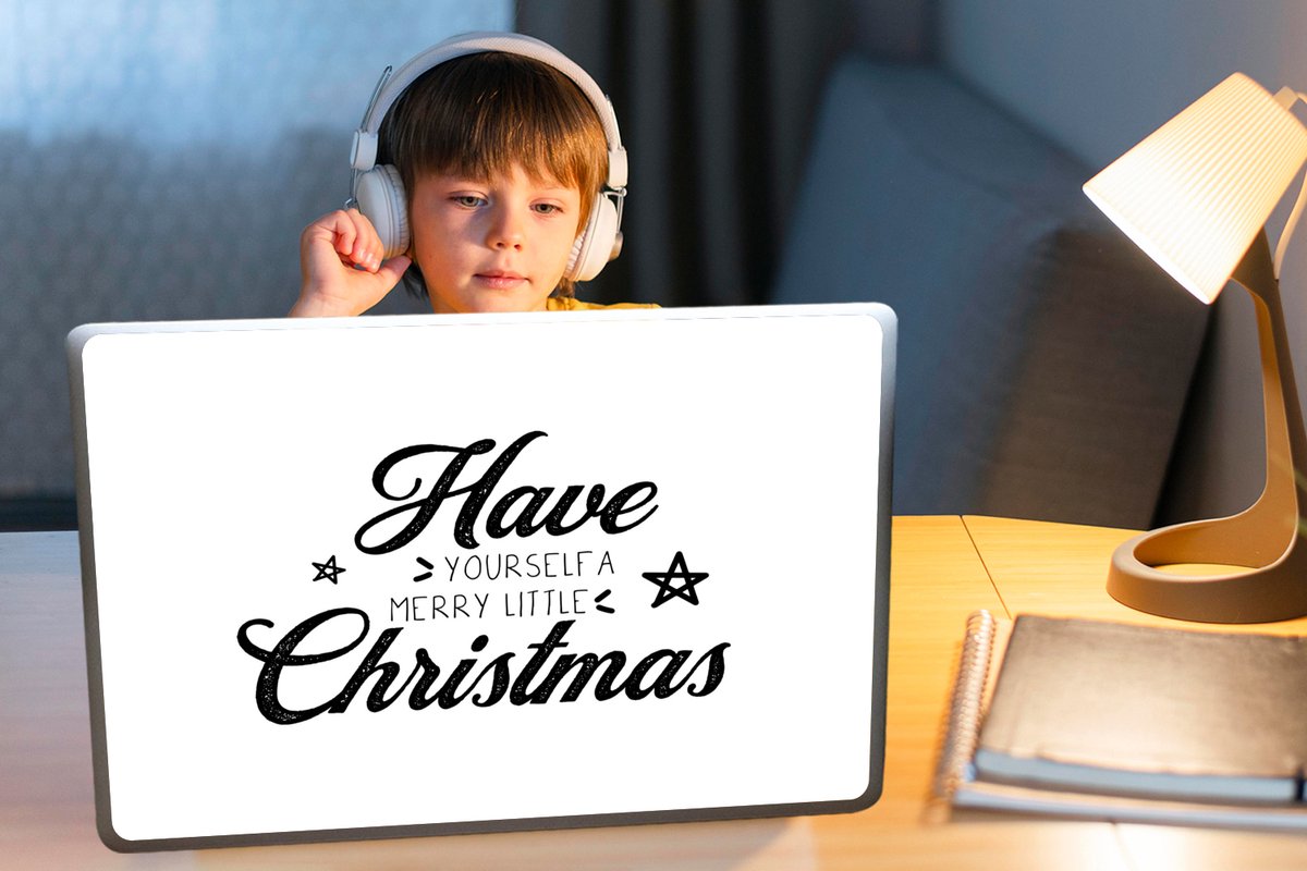 Laptop sticker - 17.3 inch - Quotes - Have yourself a merry little Christmas - Spreuken - Kerst - 40x30cm - Laptopstickers - Laptop skin - Cover