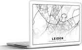 Laptop sticker - 13.3 inch - Kaart - Leiden - Nederland - 31x22,5cm - Laptopstickers - Laptop skin - Cover
