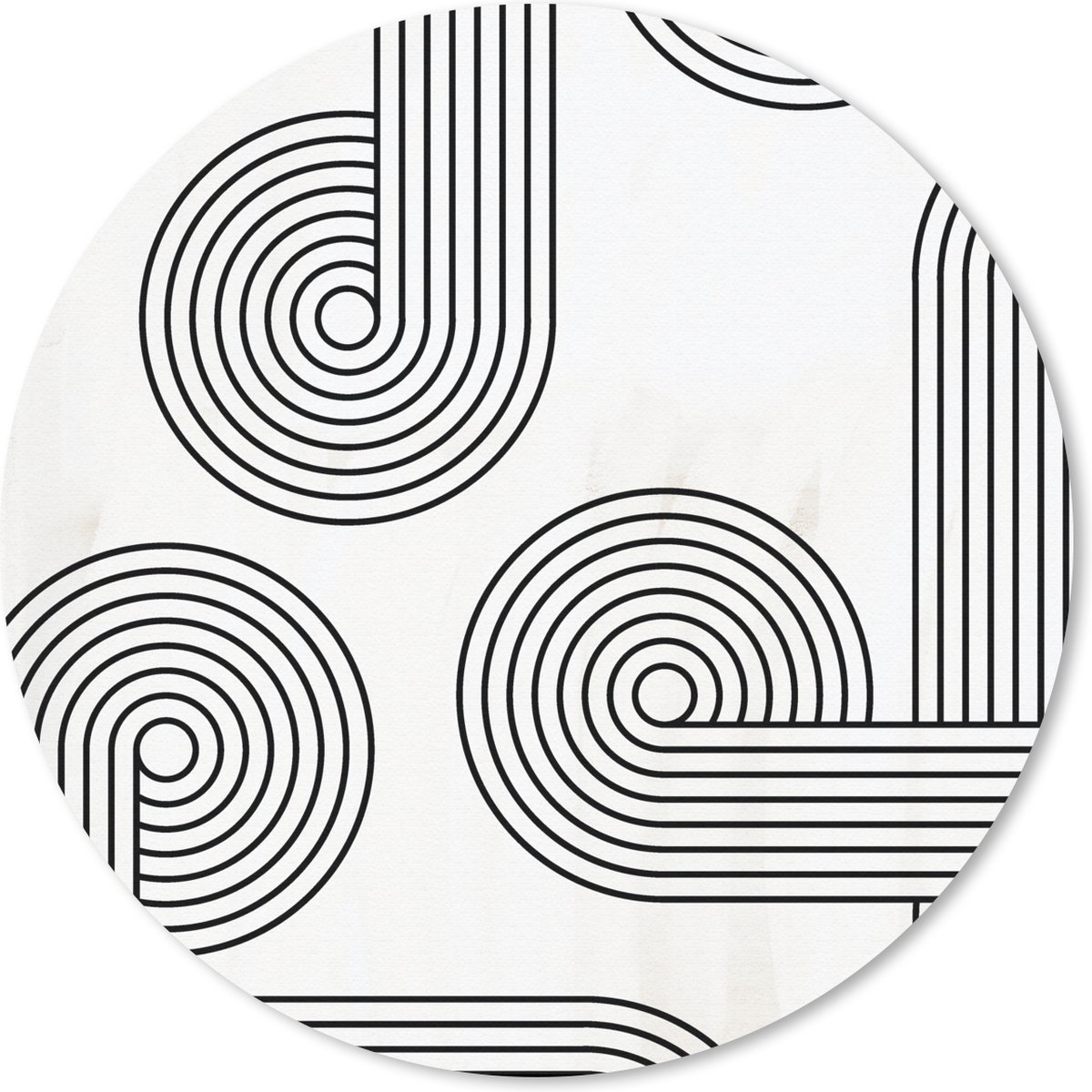 Muismat - Mousepad - Rond - Kunst - Abstract - Cirkel - 50x50 cm - Ronde muismat